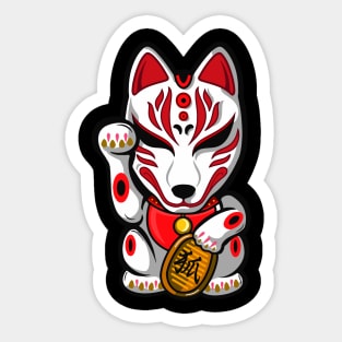 Fox Maneki-neko Sticker